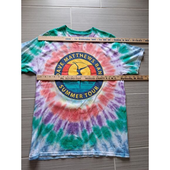 Dave Matthews Band 30th Anniversary Summer Tour 2021 Tie-Dye Concert T-Shirt L - Picture 5 of 10
